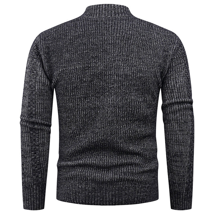 Herren Freizeit Strickjacke mit hohem Kragen und modernem Zipper Eva Jonsson-Eva Jonsson