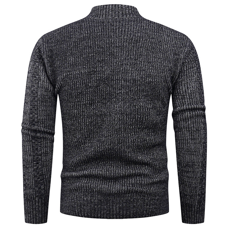 Herren Freizeit Strickjacke mit hohem Kragen und modernem Zipper Mirla-Eva Jonsson