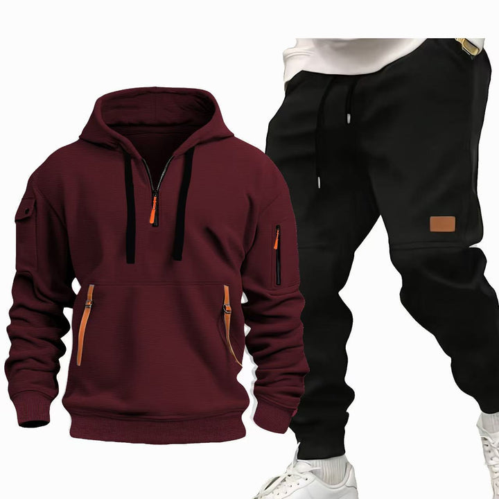 Herren Funktions-Hoodie och Joggingbyxor Set Mirla-Eva Jonsson