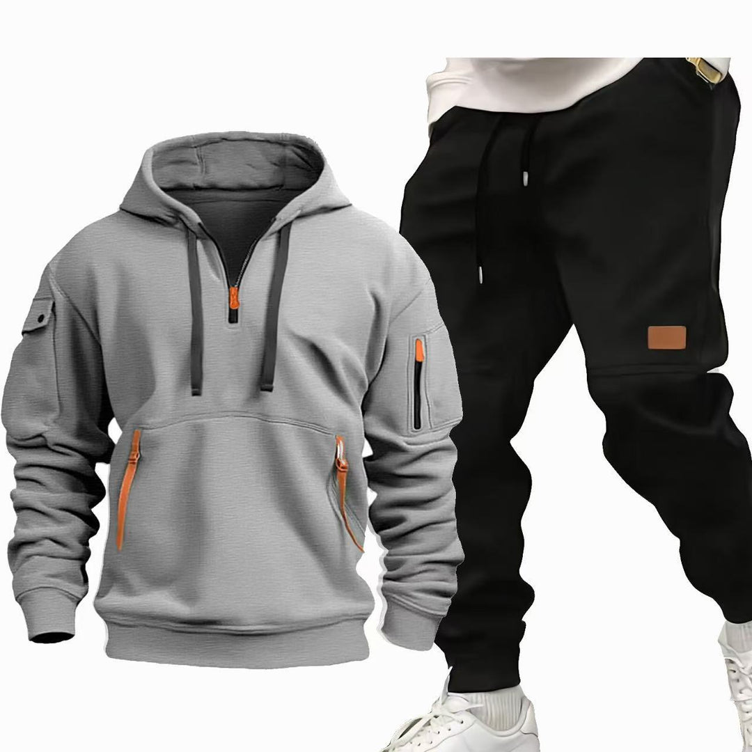 Herren Funktions-Hoodie och Joggingbyxor Set Mirla-Eva Jonsson
