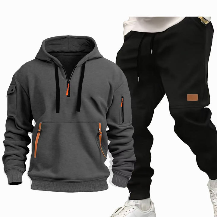 Herren Funktions-Hoodie och Joggingbyxor Set Mirla-Eva Jonsson