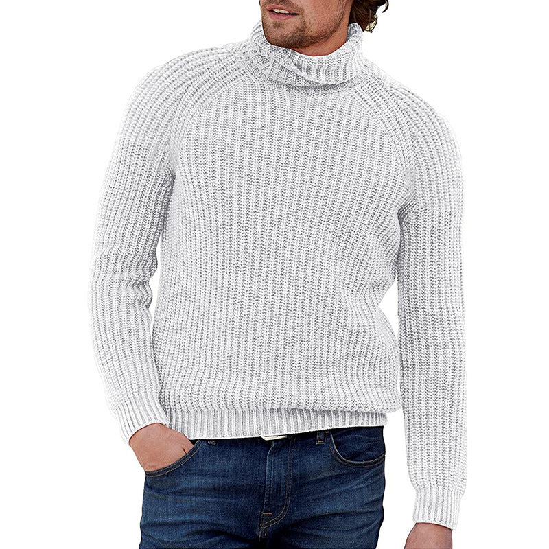 Herren Grobstrick Pullover mit hohem Kragen Eva Jonsson-Eva Jonsson