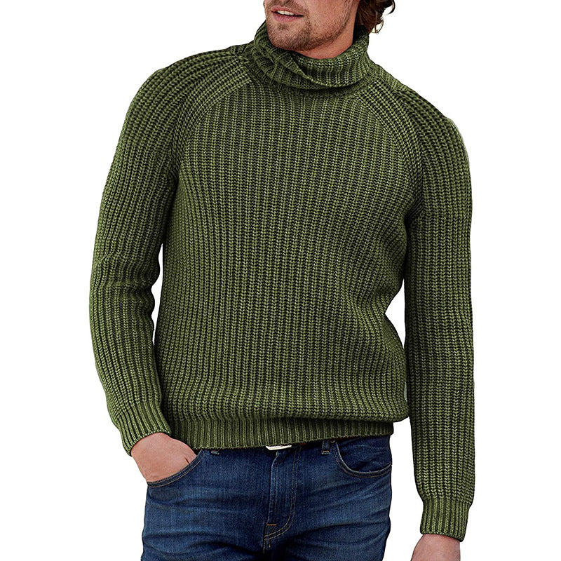 Herren Grobstrick Pullover mit hohem Kragen Eva Jonsson-Eva Jonsson