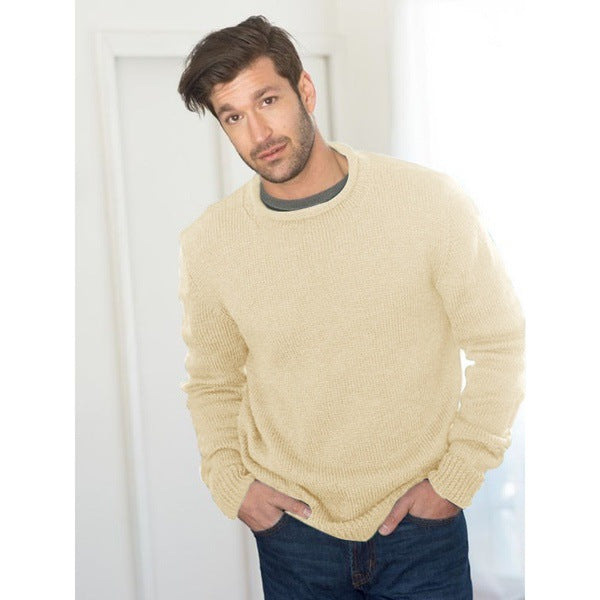 Herren Grobstrickpullover mit Rundhalsausschnitt und strukturiertem Design Mirla-Eva Jonsson
