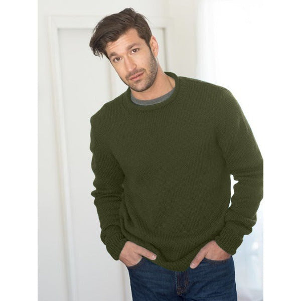 Herren Grobstrickpullover mit Rundhalsausschnitt und strukturiertem Design Mirla-Eva Jonsson