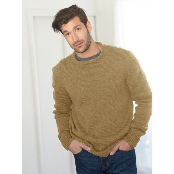 Herren Grobstrickpullover mit Rundhalsausschnitt und strukturiertem Design Mirla-Eva Jonsson