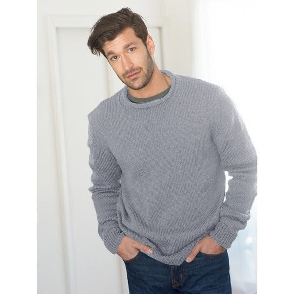 Herren Grobstrickpullover mit Rundhalsausschnitt und strukturiertem Design Mirla-Eva Jonsson