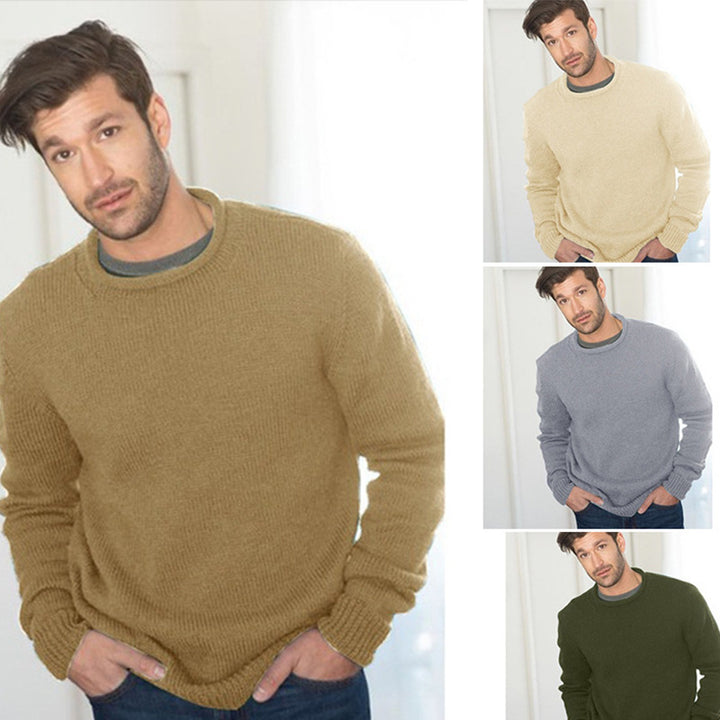 Herren Grobstrickpullover mit Rundhalsausschnitt und strukturiertem Design Mirla-Eva Jonsson