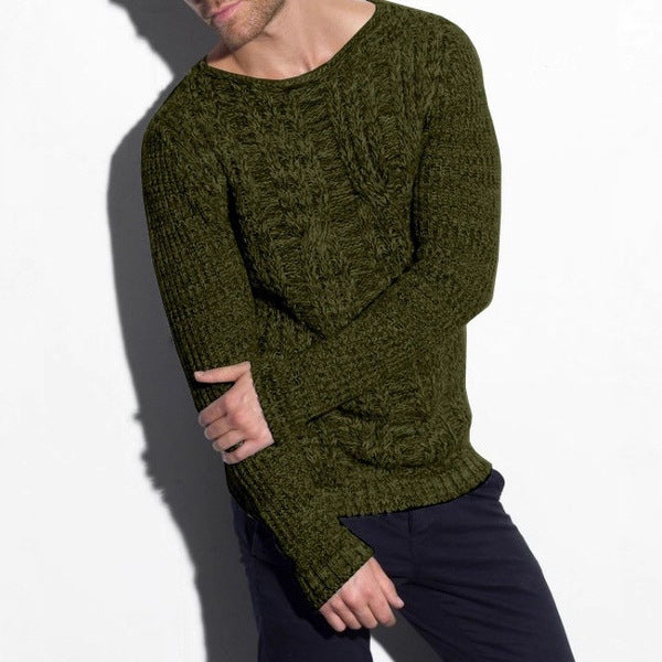 Herren Grobstrickpullover mit strukturiertem Zopfdesign und lässigem Rundhalsausschnitt Mirla-Eva Jonsson