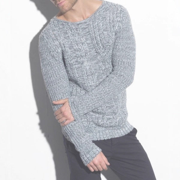 Herren Grobstrickpullover mit strukturiertem Zopfdesign und lässigem Rundhalsausschnitt Mirla-Eva Jonsson