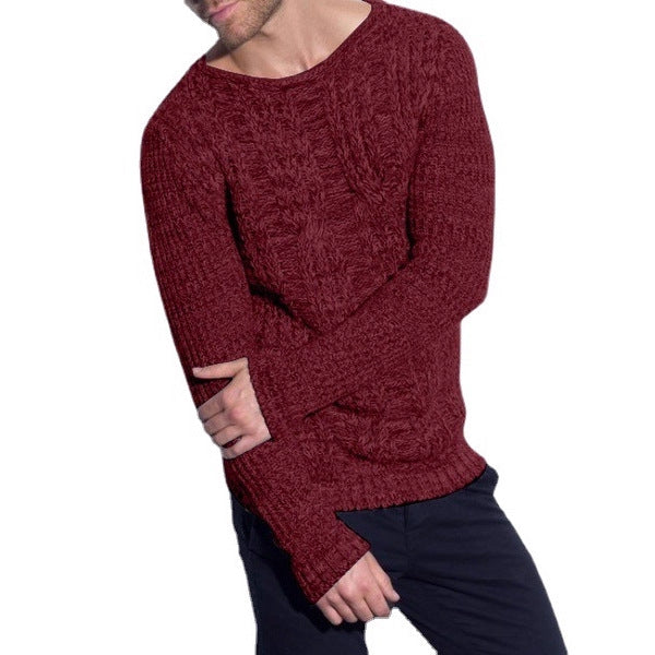 Herren Grobstrickpullover mit strukturiertem Zopfdesign und lässigem Rundhalsausschnitt Mirla-Eva Jonsson