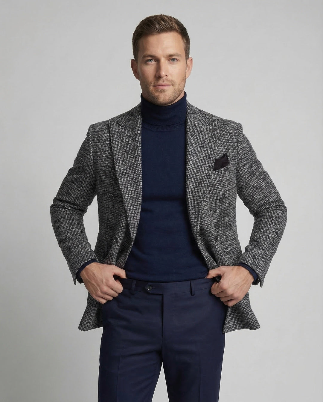 Herren Hahnentritt Blazer Klassisk-Eva Jonsson
