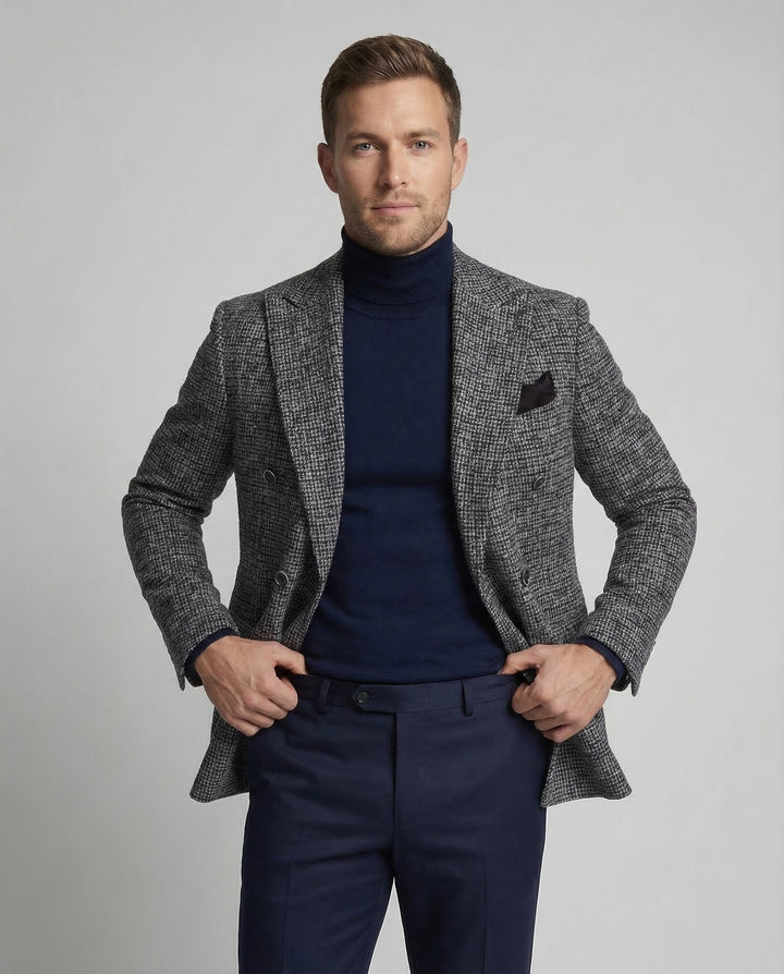 Herren Hahnentritt Blazer Klassisk-Eva Jonsson