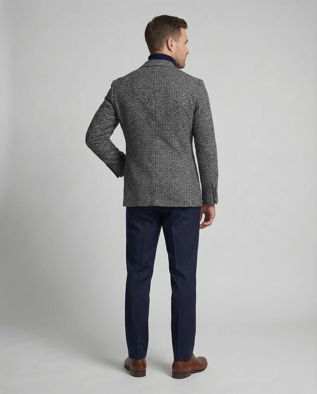 Herren Hahnentritt Blazer Klassisk-Eva Jonsson