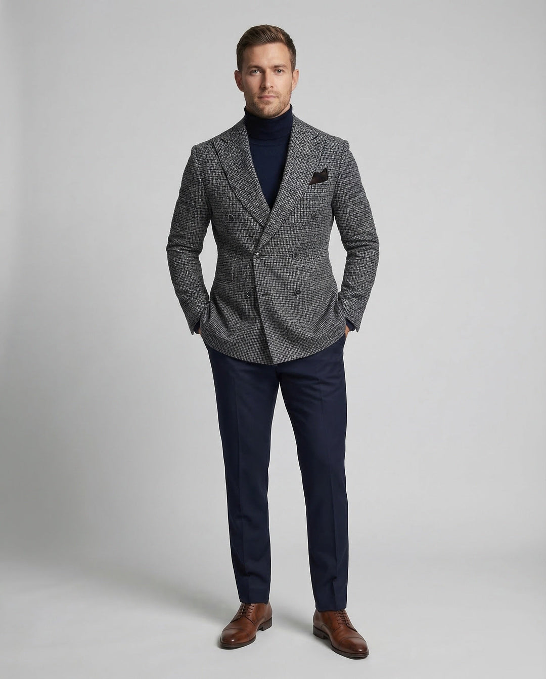 Herren Hahnentritt Blazer Klassisk-Eva Jonsson