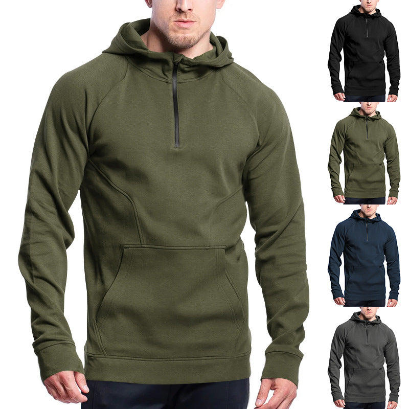 Herren Hoodie med halv dragkedja Mirla-Eva Jonsson