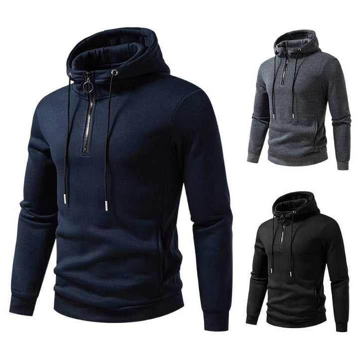Herren Hoodie med halv lång dragkedja och modern passform Mirla-Eva Jonsson