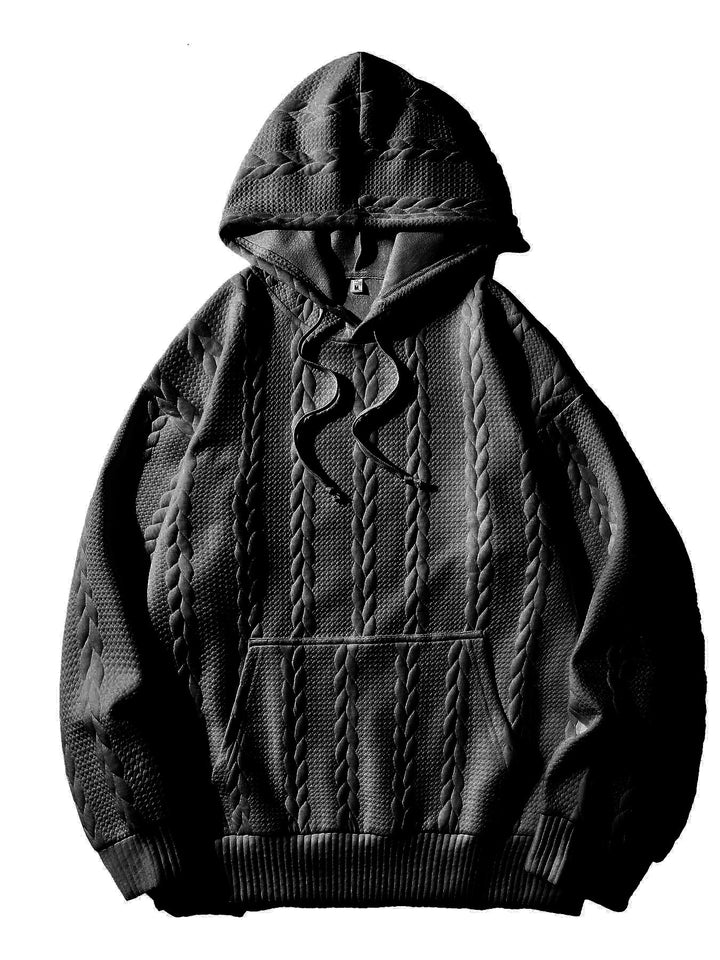 Herren Hoodie med strukturerat mönster Eva Jonsson-Eva Jonsson