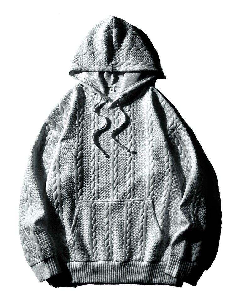 Herren Hoodie med strukturerat mönster Mirla-Eva Jonsson