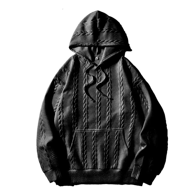 Herren Hoodie med strukturerat mönster Mirla-Eva Jonsson