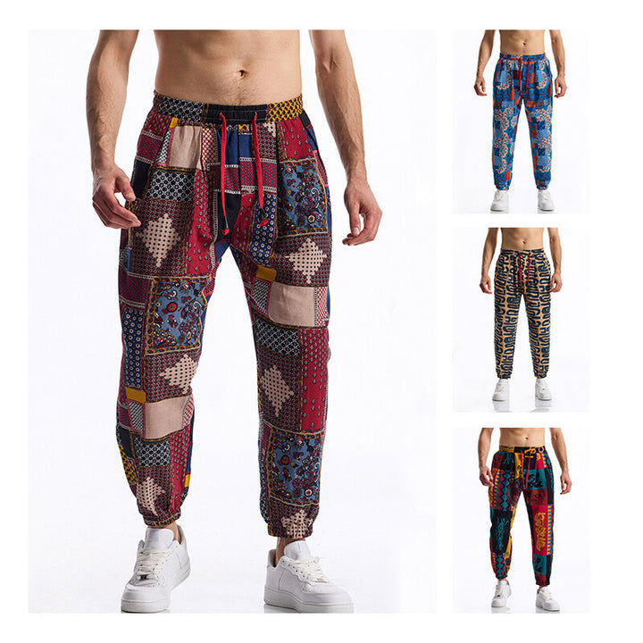 Herren Joggingbyxor med modern patchworkdesign Mirla-Eva Jonsson