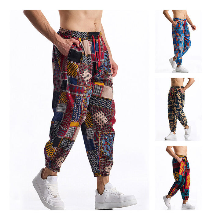 Herren Joggingbyxor med modern patchworkdesign Mirla-Eva Jonsson
