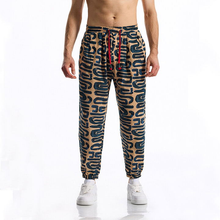 Herren Joggingbyxor med modern patchworkdesign Mirla-Eva Jonsson
