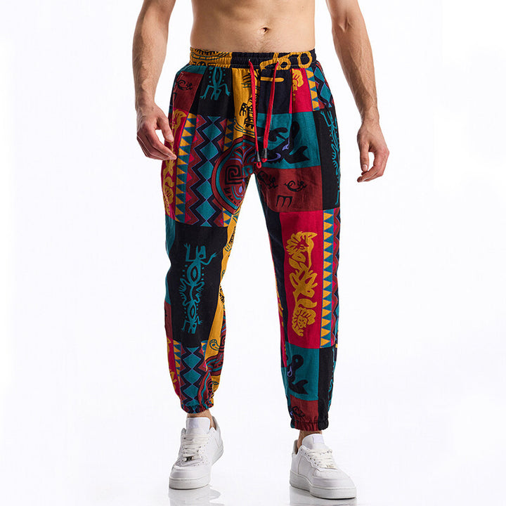 Herren Joggingbyxor med modern patchworkdesign Mirla-Eva Jonsson