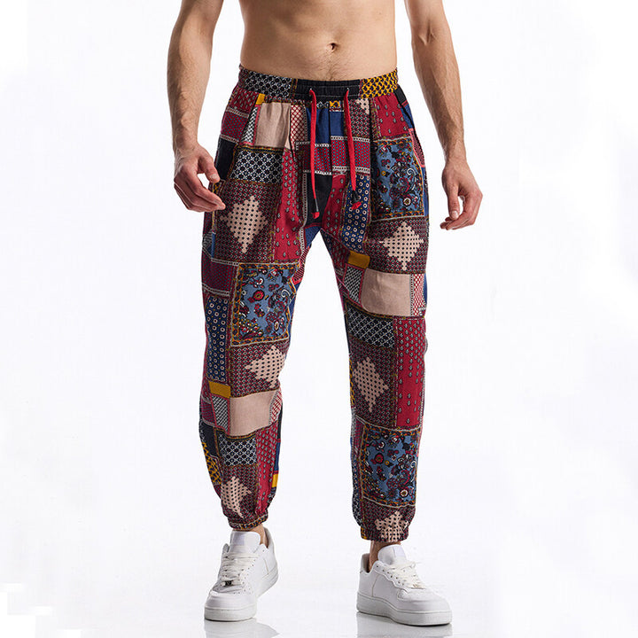 Herren Joggingbyxor med modern patchworkdesign Mirla-Eva Jonsson