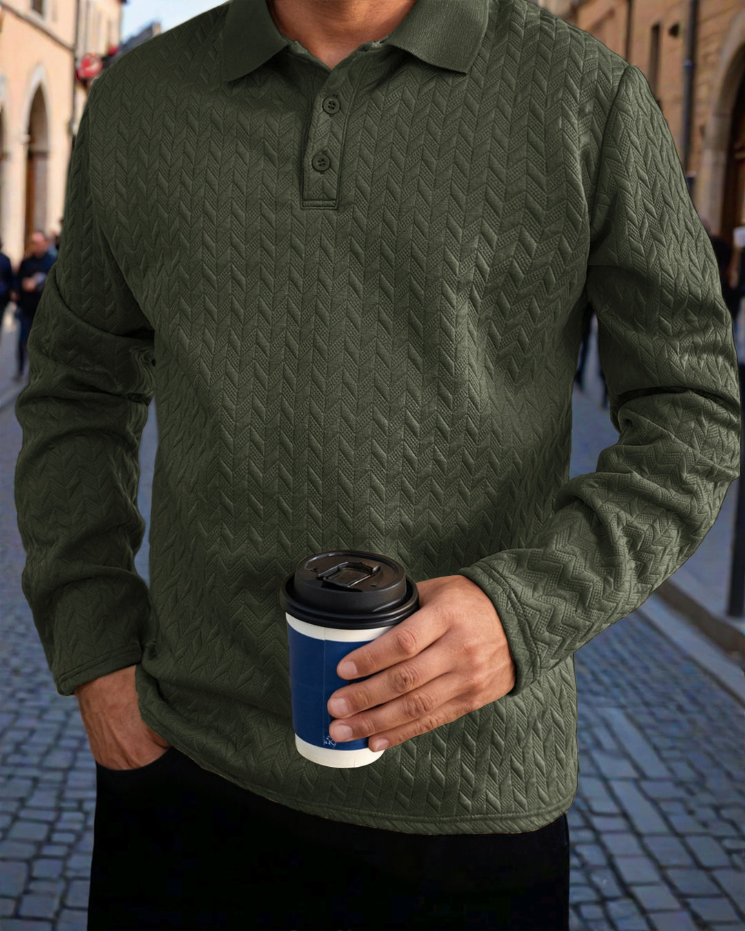 Herren Långärmad Poloshirt Mirla-Eva Jonsson
