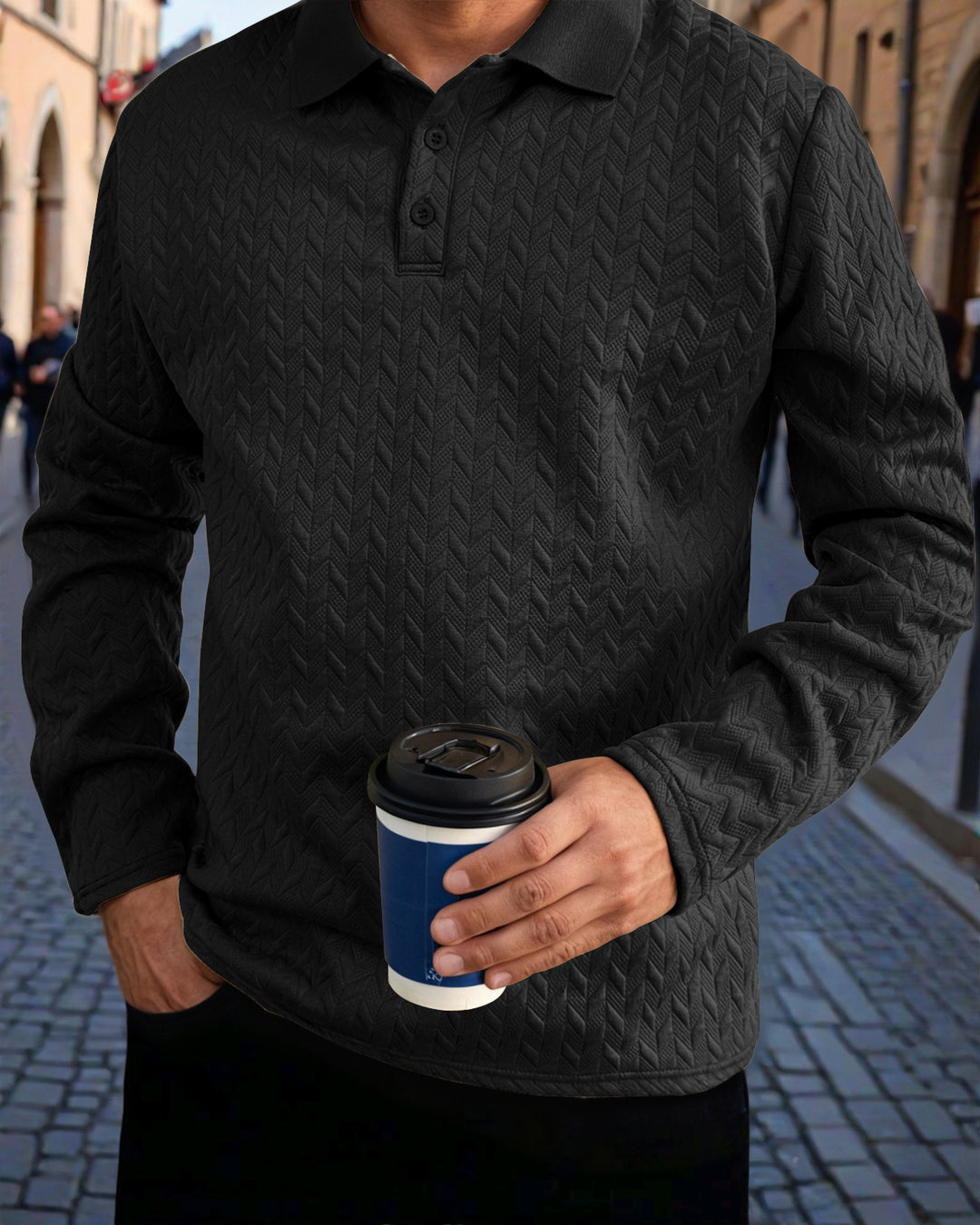 Herren Långärmad Poloshirt Mirla-Eva Jonsson