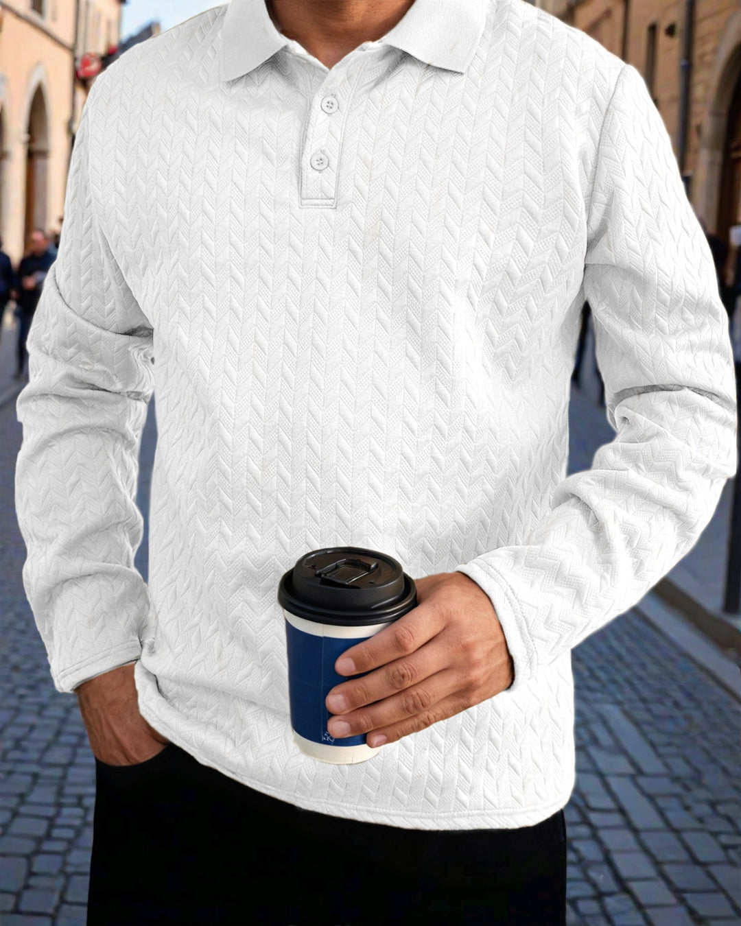Herren Långärmad Poloshirt Mirla-Eva Jonsson
