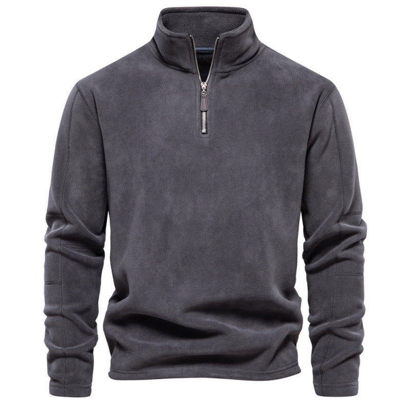 Herren Mikrofleece-pullover med halvmeter dragkedja Mirla-Eva Jonsson