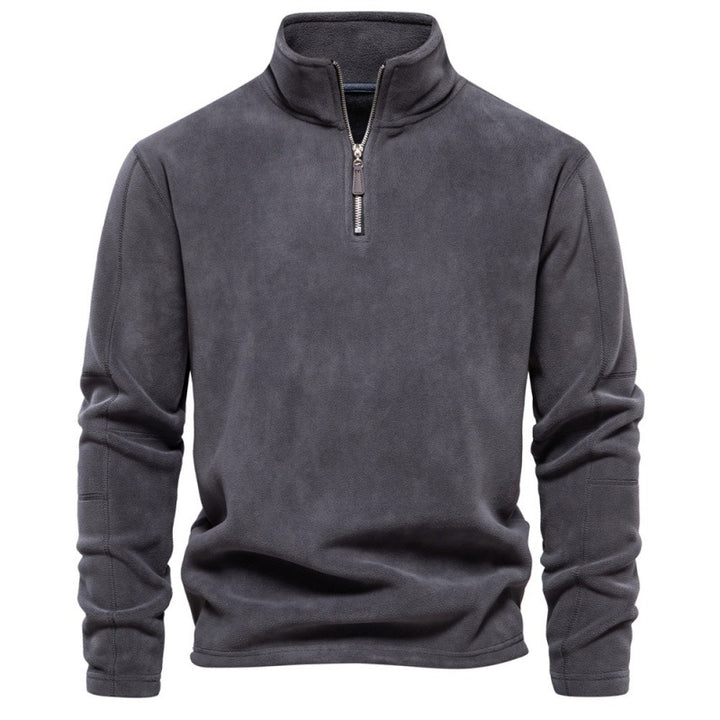 Herren Mikrofleece-pullover med halvmeter dragkedja Mirla-Eva Jonsson