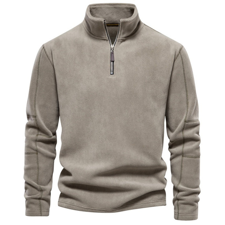 Herren Mikrofleece-pullover med halvmeter dragkedja Mirla-Eva Jonsson