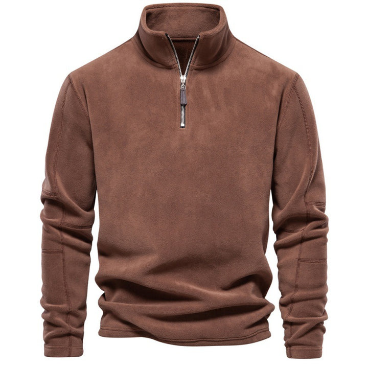 Herren Mikrofleece-pullover med halvmeter dragkedja Mirla-Eva Jonsson