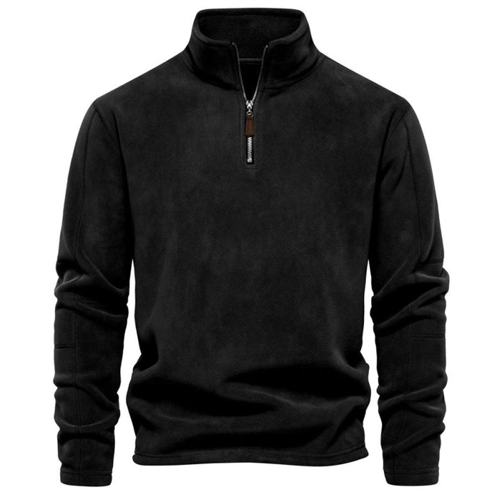 Herren Mikrofleece-pullover med halvmeter dragkedja Mirla-Eva Jonsson