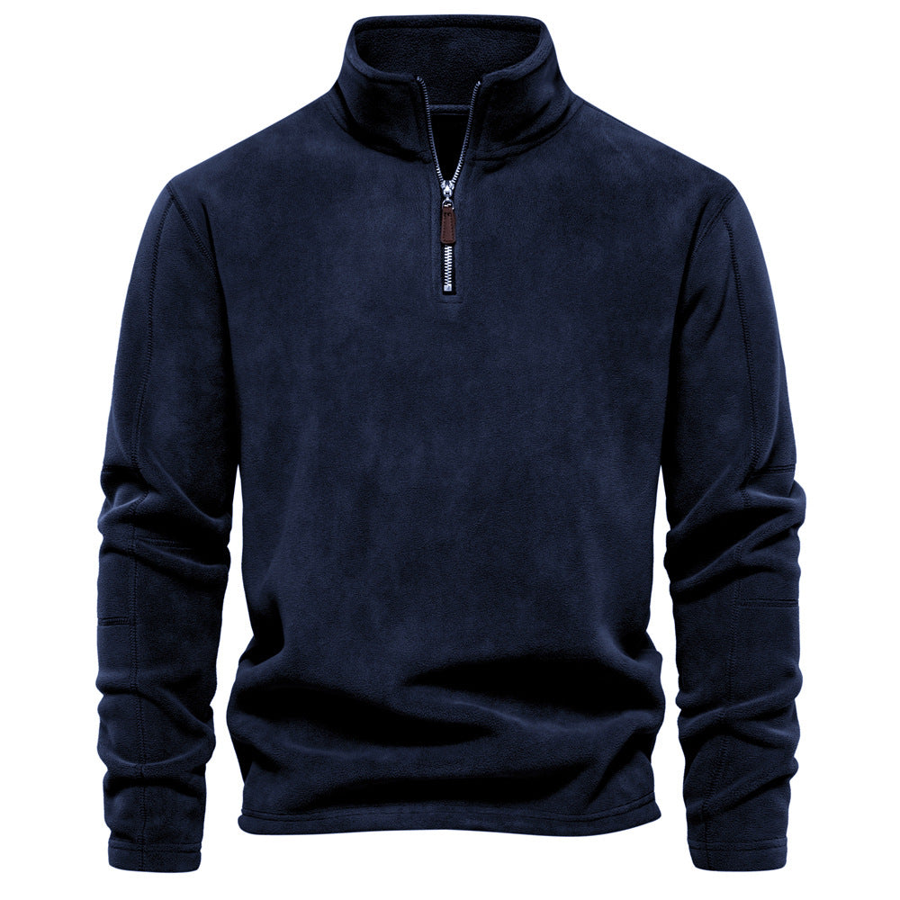 Herren Mikrofleece-pullover med halvmeter dragkedja Mirla-Eva Jonsson