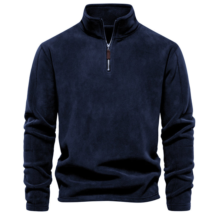 Herren Mikrofleece-pullover med halvmeter dragkedja Mirla-Eva Jonsson