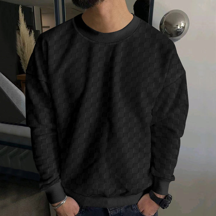 Herren Modernt Sweatshirt med Strukturerad Design Eva Jonsson-Eva Jonsson