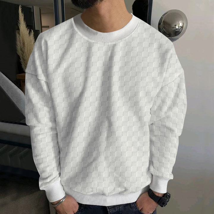 Herren Modernt Sweatshirt med Strukturerad Design Mirla-Eva Jonsson
