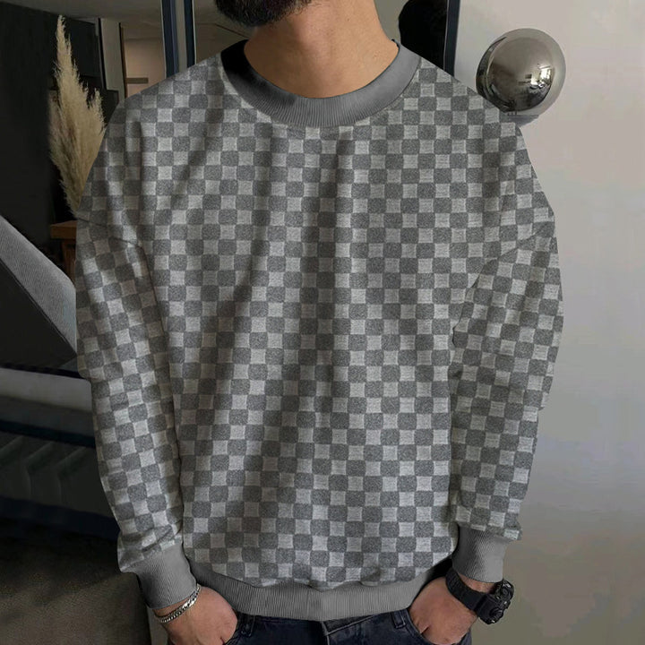 Herren Modernt Sweatshirt med Strukturerad Design Mirla-Eva Jonsson