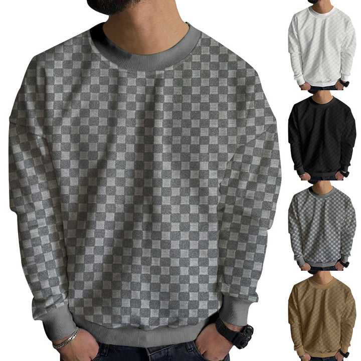 Herren Modernt Sweatshirt med Strukturerad Design Mirla-Eva Jonsson