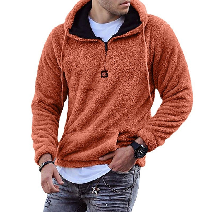 Herren Mysig Hoodie med halv dragkedja i trendig design Eva Jonsson-Eva Jonsson