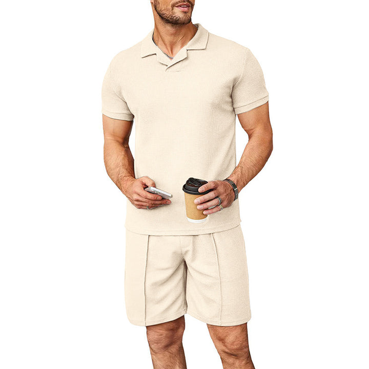 Herren Polo-Shirt och Shorts-set i andningsbart material med fin struktur Eva Jonsson-Eva Jonsson