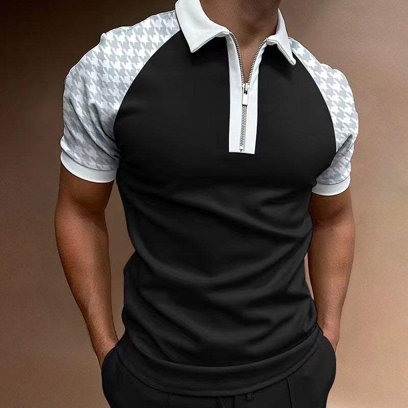 Herren Polo-Skjorta med modern insatsdesign Mirla-Eva Jonsson