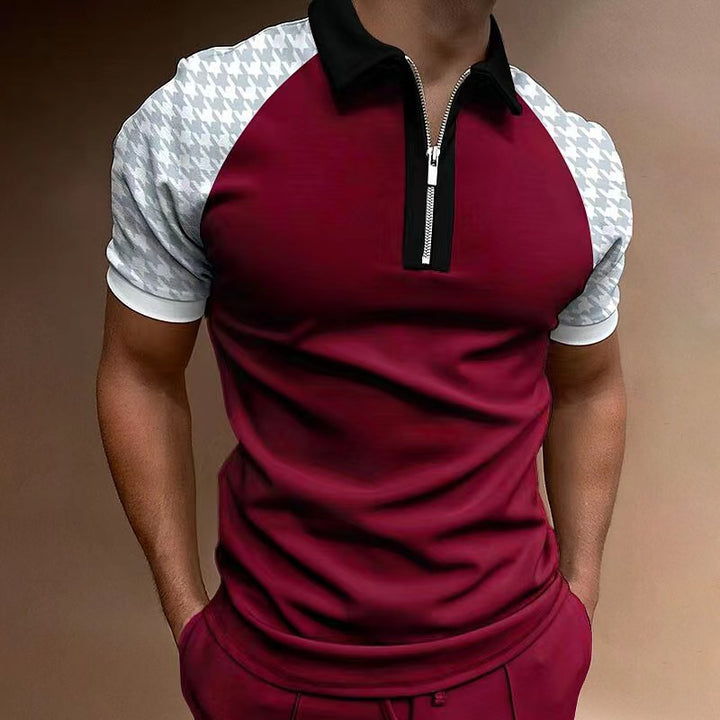 Herren Polo-Skjorta med modern insatsdesign Mirla-Eva Jonsson