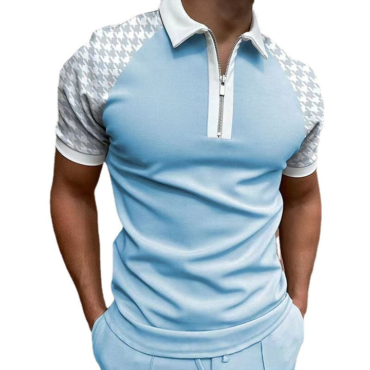 Herren Polo-Skjorta med modern insatsdesign Mirla-Eva Jonsson