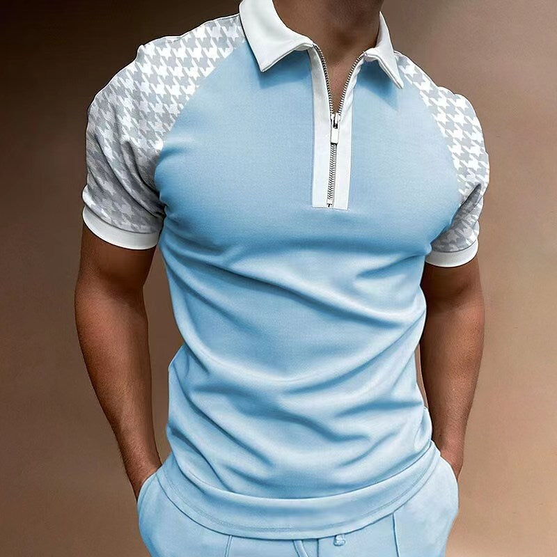 Herren Polo-Skjorta med modern insatsdesign Mirla-Eva Jonsson