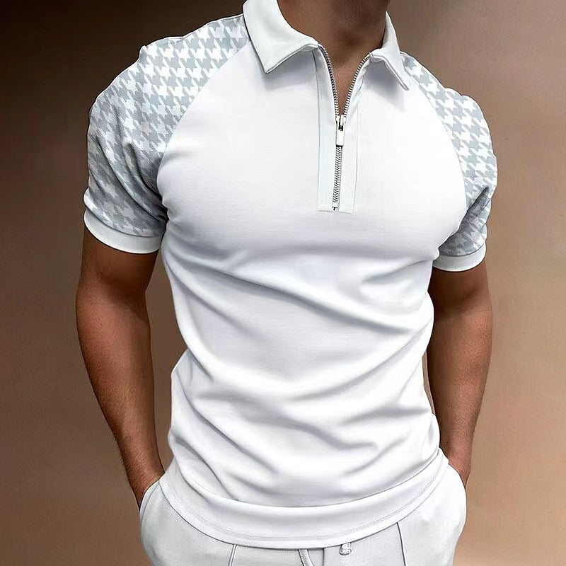 Herren Polo-Skjorta med modern insatsdesign Mirla-Eva Jonsson